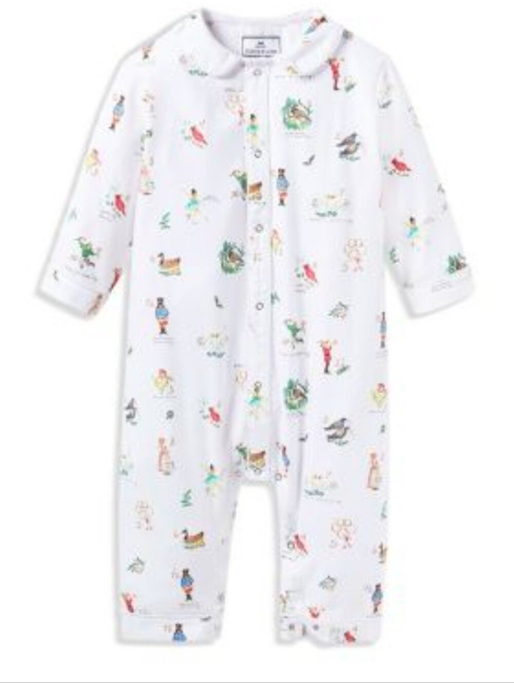 Petite Plume Baby’s Twill Cambridge Romper in 12 Days of Christmas - Picture 3 of 7